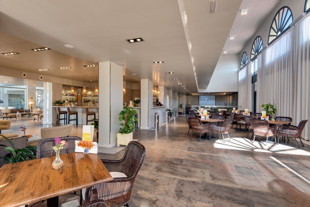 Spacious reception lobby inside the hotel in Rota, Spain