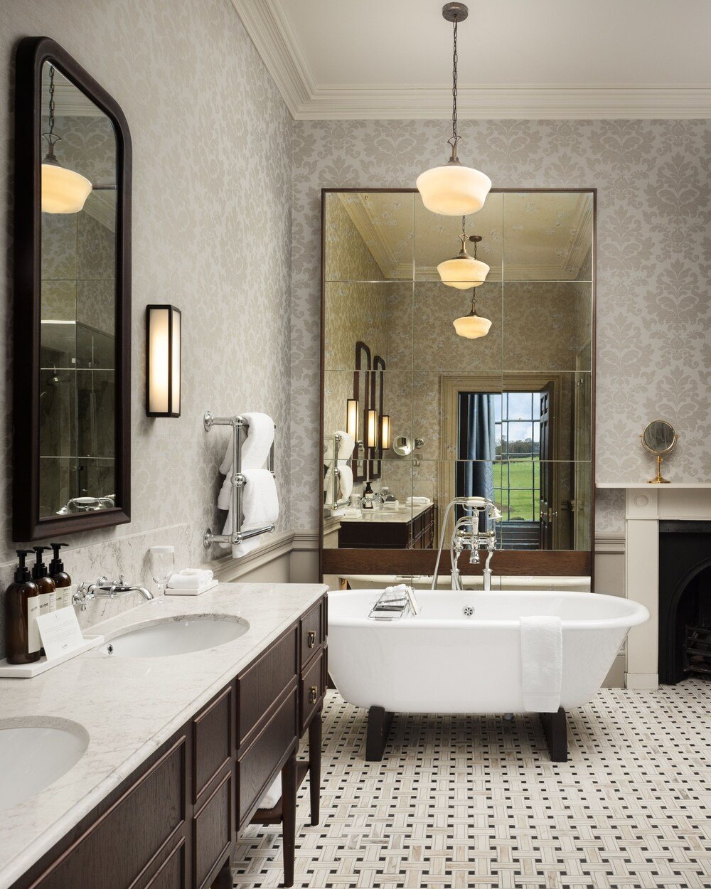 Bathroom in a guest room at Carton House, County Kildare