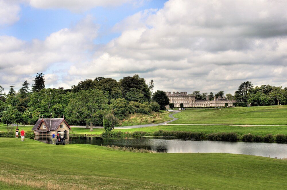 Golf course with a pond at Carton House, County Kildare