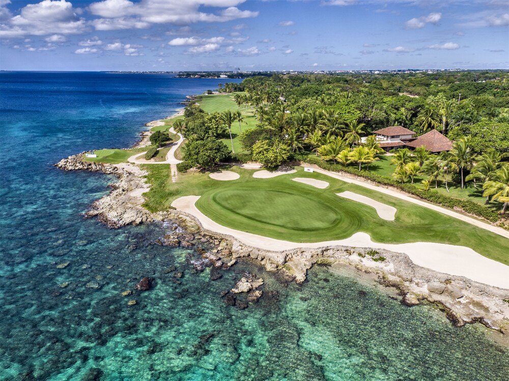 Coastal golf course beside the sea at Casa de Campo, La Romana