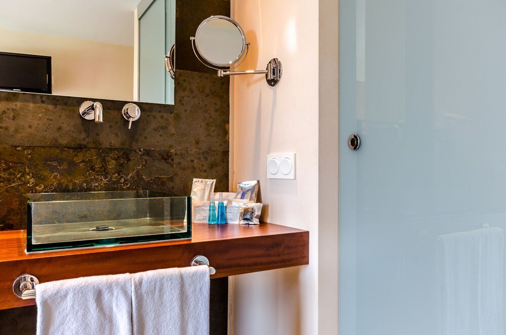 Bathroom in a guest room at the resort