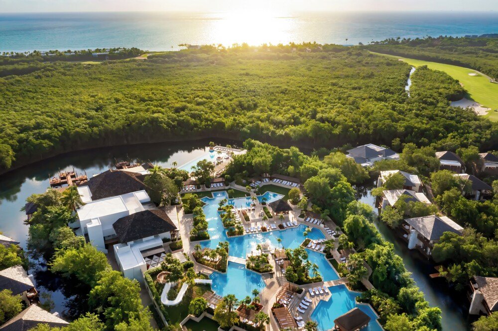 Aerial view of the resort