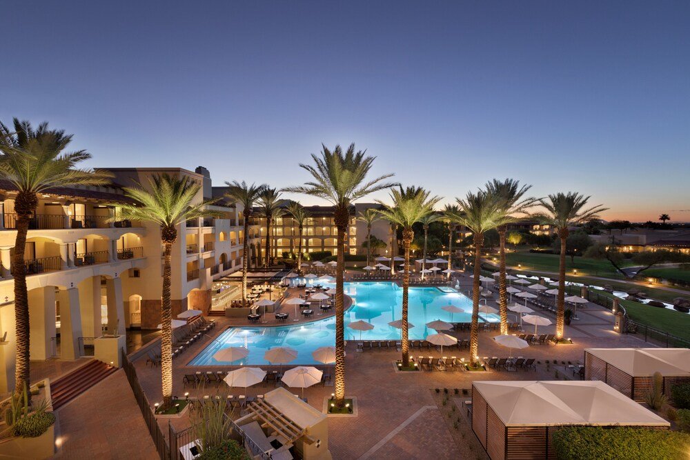 Hotel with a large outdoor pool