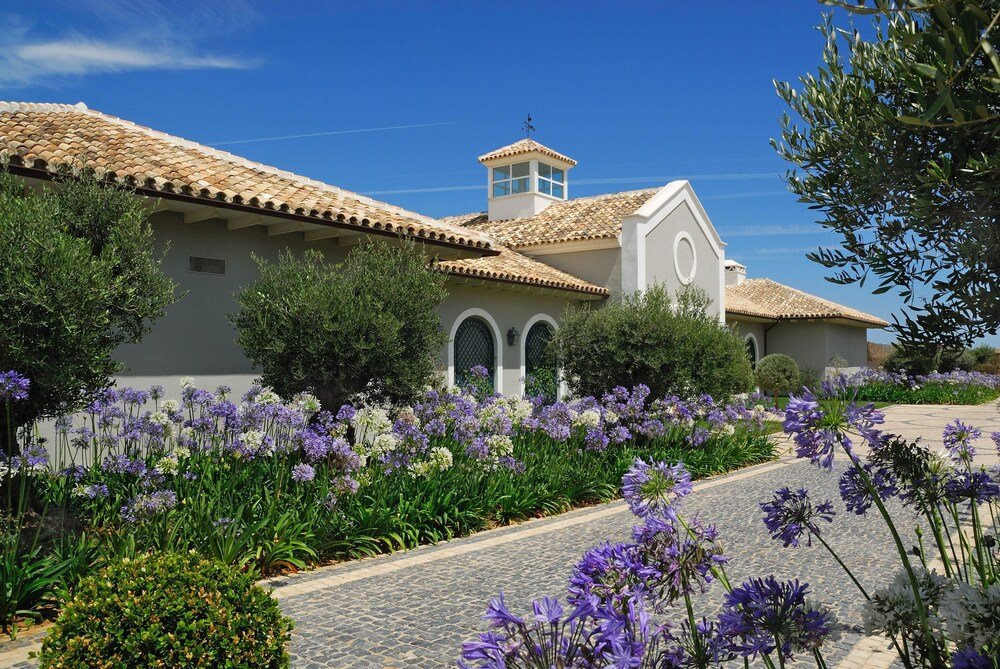 Building with a tiled roof