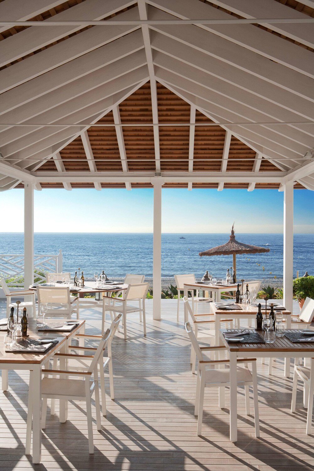 Outdoor dining area at the hotel
