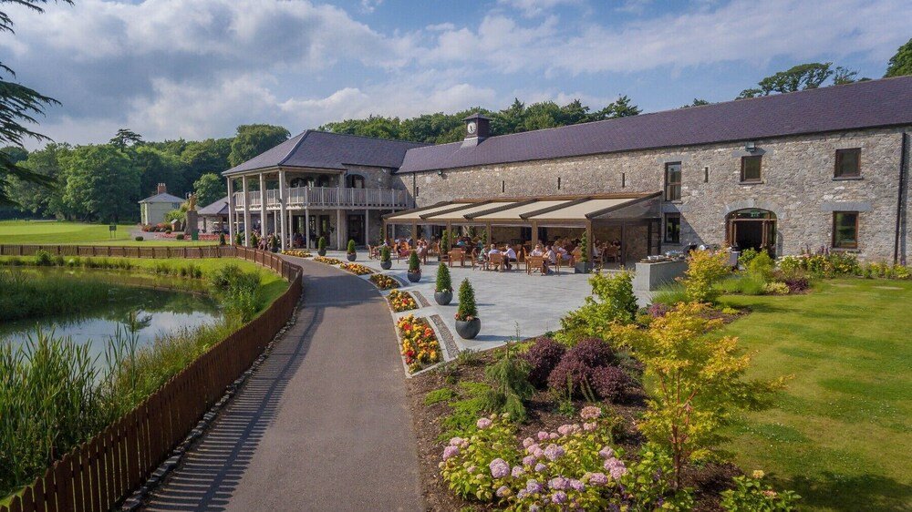 Stone building with an outdoor area