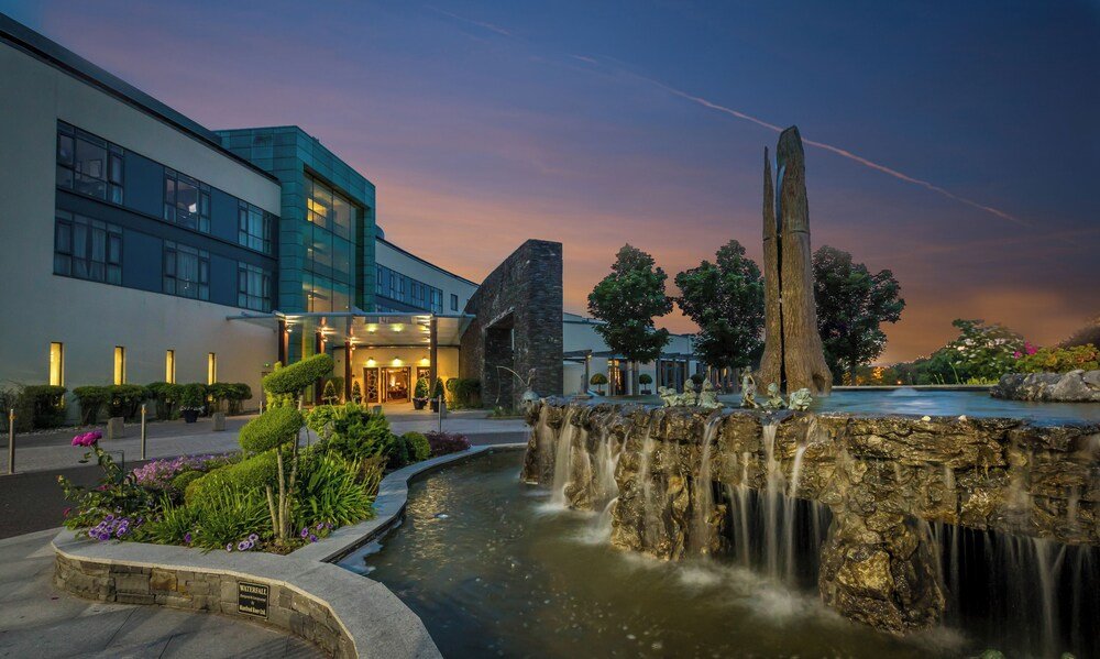 Hotel with a waterfall feature