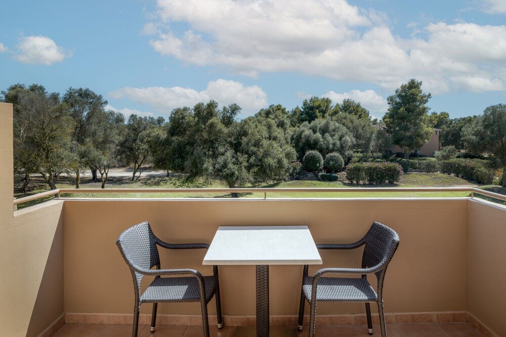Balcony of a guest room at Hacienda Son Antem Golf Resort