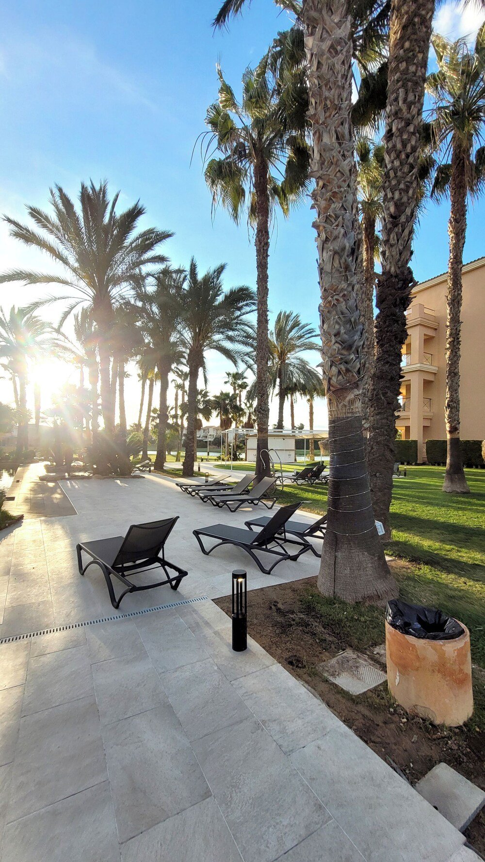 Sunlit outdoor area at Hotel Alicante Golf in Alicante