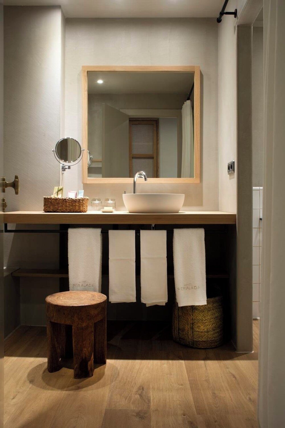 Bathroom in a guest room at the Peralada hotel