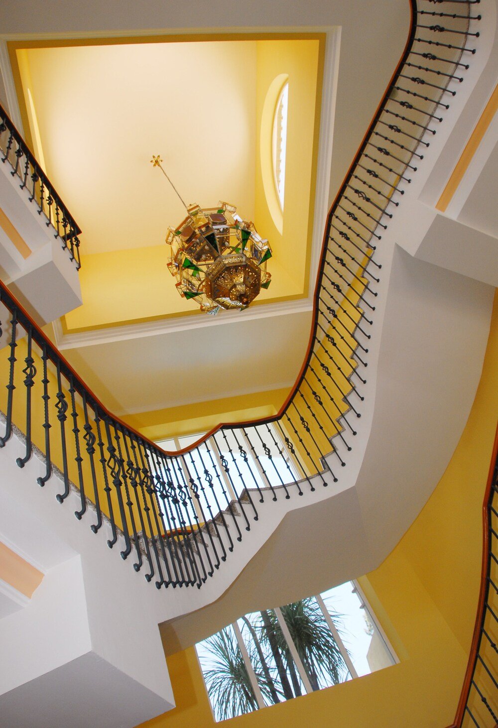 Spiral staircase inside Hotel Tamisa Golf in Mijas