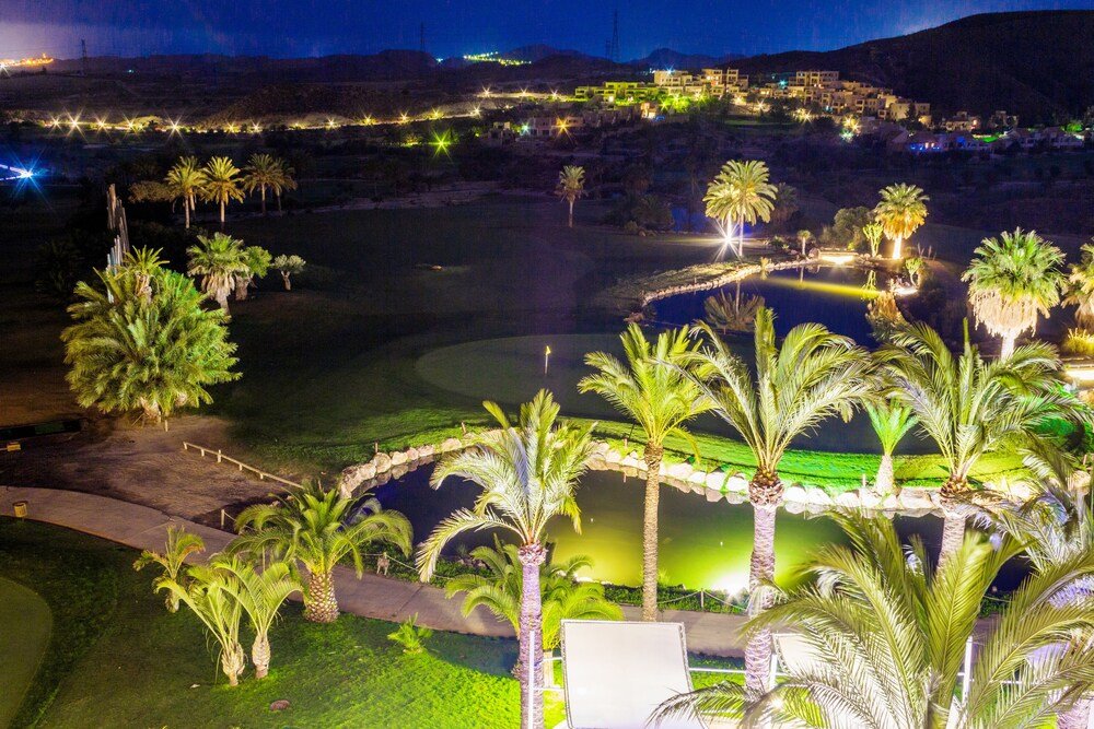 Golf course at night next to Hotel Valle del Este