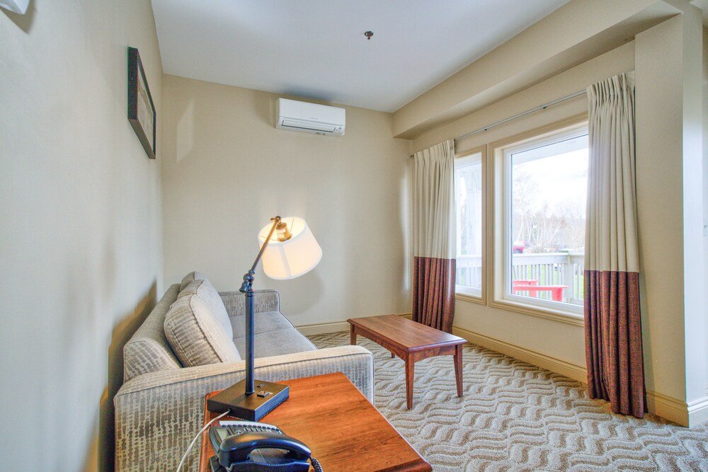 Living room with a sofa and small table