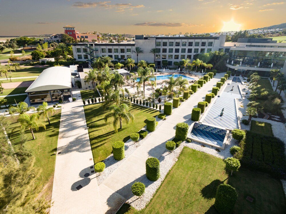 Aerial view of La Finca Resort and its surroundings in Algorfa