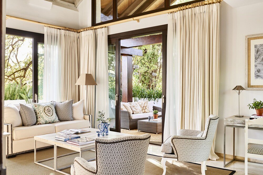 Living room in a suite at the Marbella resort