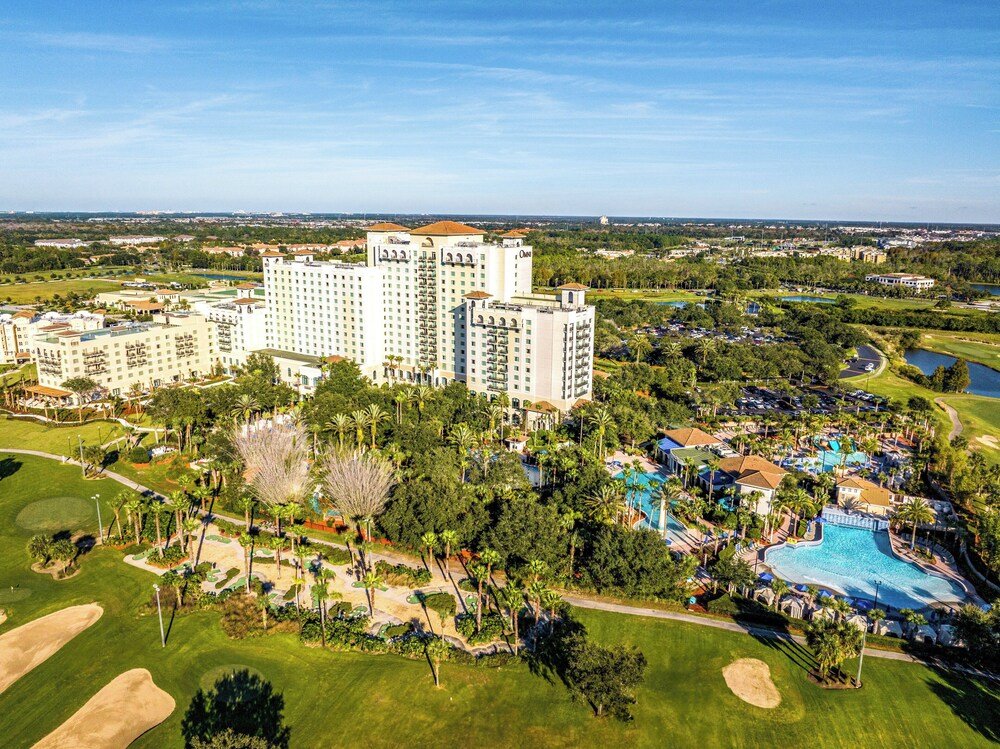 Large hotel complex made up of several buildings