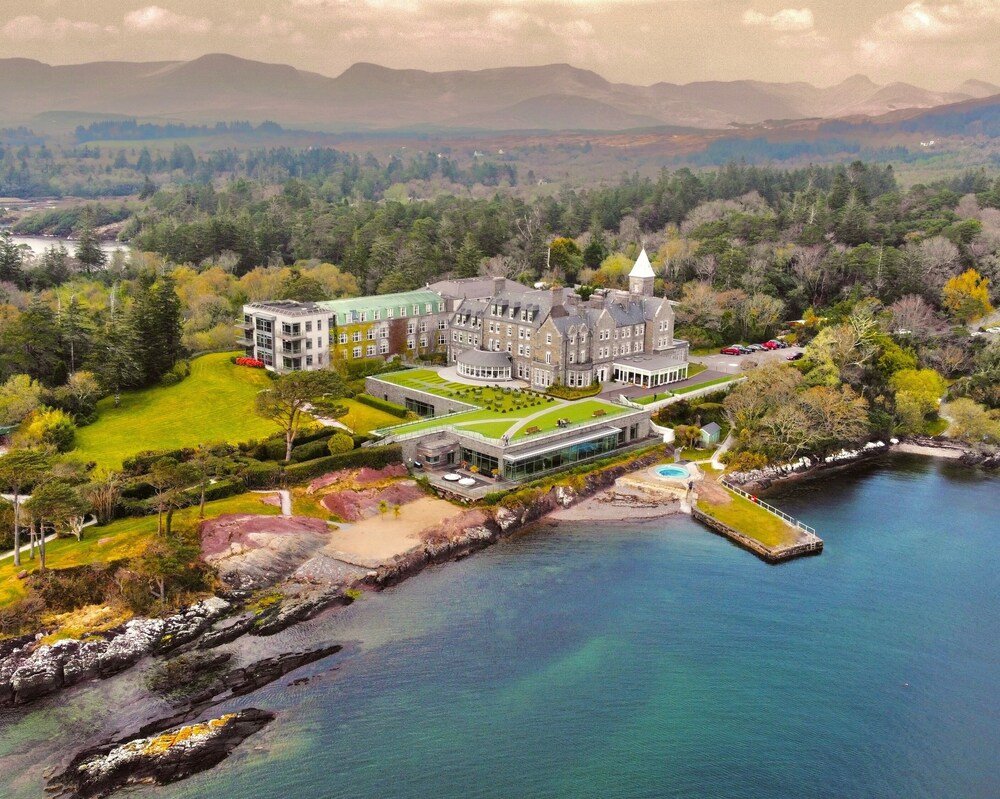 Large historic building of the resort at Parknasilla Resort in Sneem, County Kerry