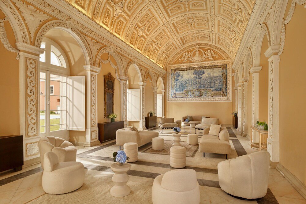 Luxurious room with ornate decor at Penha Longa Resort near Sintra, Portugal