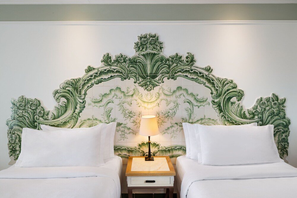 Hotel room with two beds at Pine Cliffs Resort in Albufeira, Algarve