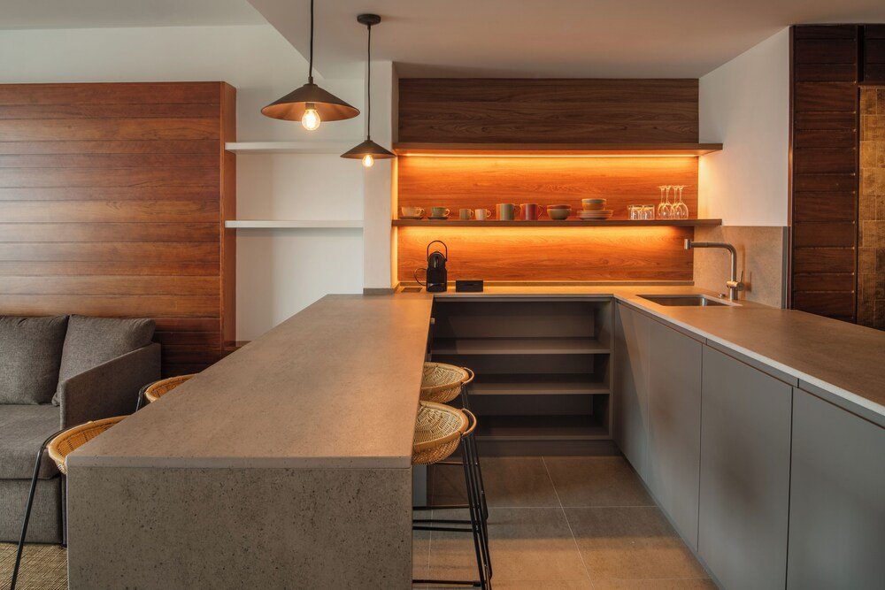 Kitchen area in a guest unit at Salobre Hotel Resort & Serenity
