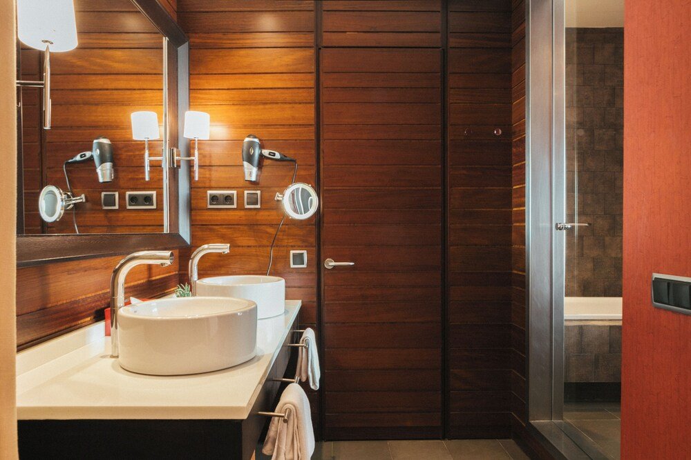 Bathroom in a guest room at the Salobre resort