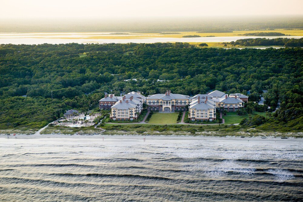 Resort facade on the coast