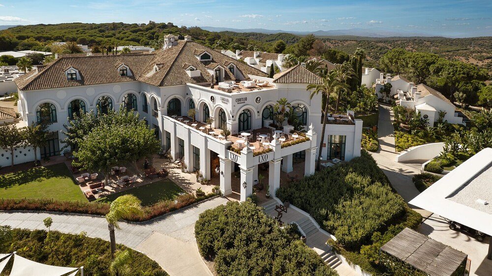 Exterior of the resort building in Sotogrande, San Roque, Spain