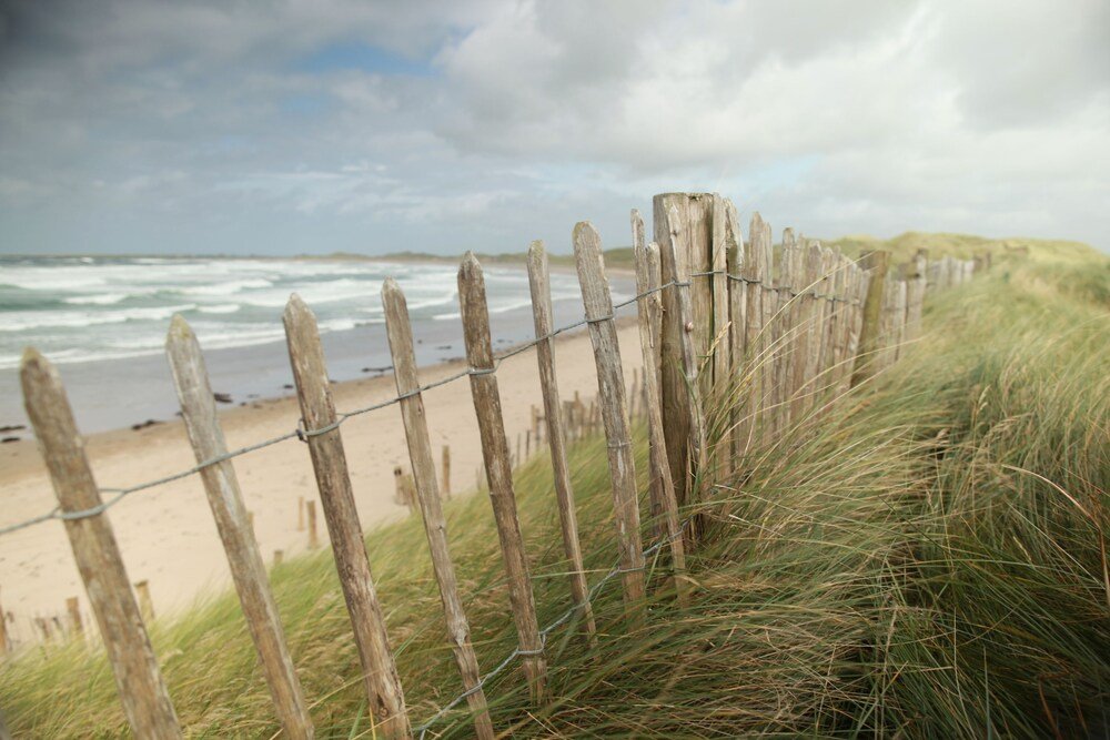 Wooden fence on the hotel grounds at Trump Doonbeg
