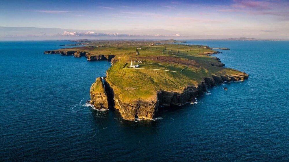 Aerial view of the coastal golf links at Trump Doonbeg
